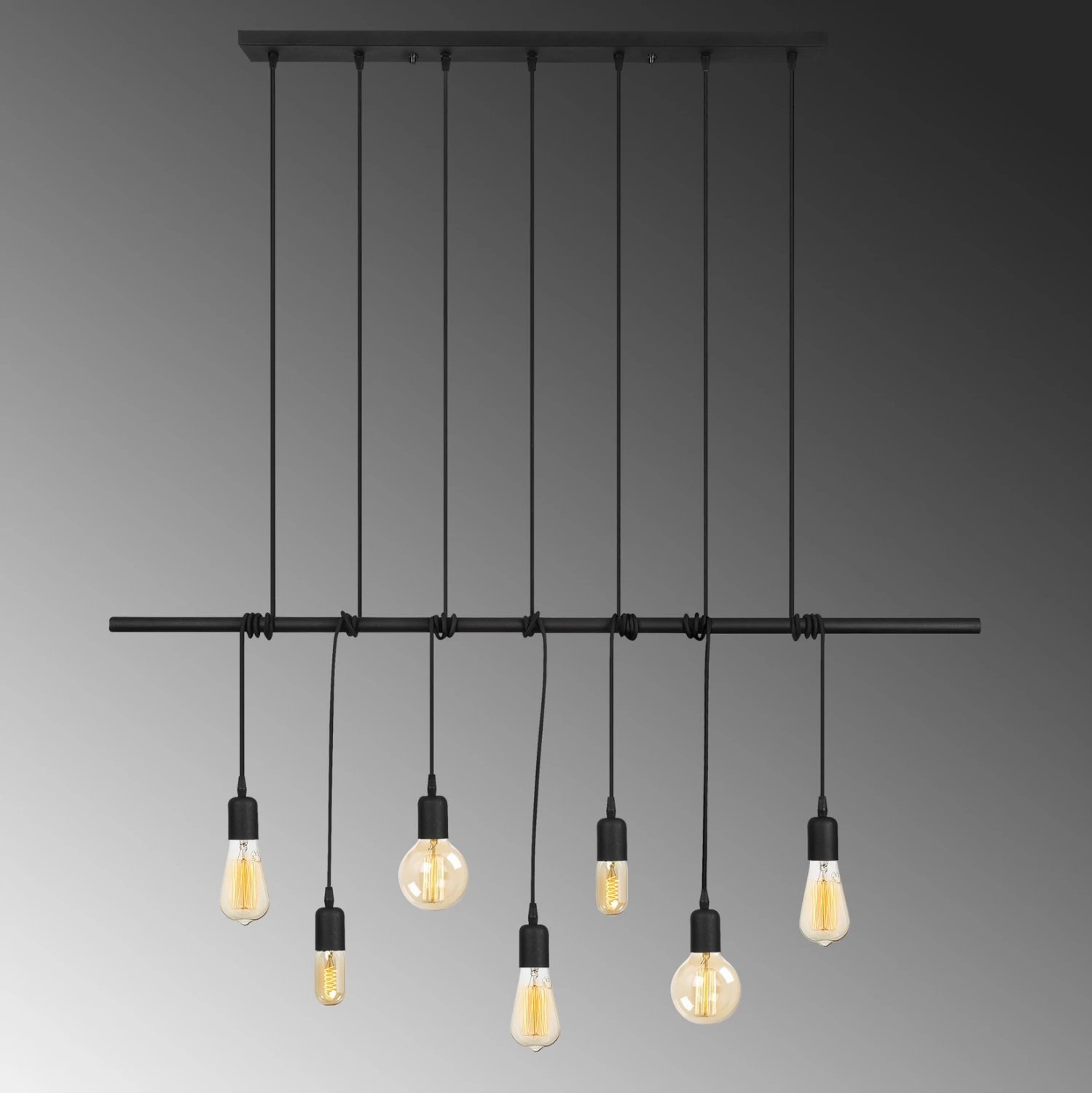 Llambë varëse metalike, ngjyrë e zezë, FH7266, 120x10x180 cm Llambë varëse metalike, ngjyrë e zezë, FH7266, 120x10x180 cm