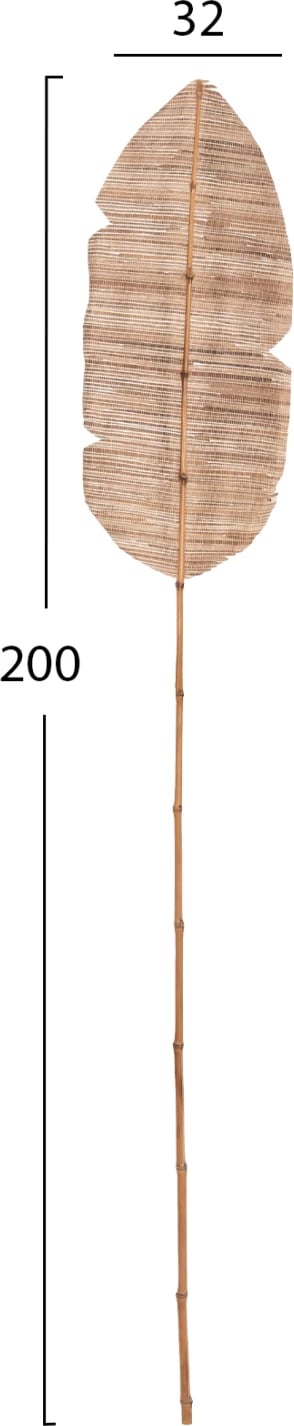 Gjethe dekorative, ngjyrë natyrale, FH7873, 32x200x3 cm