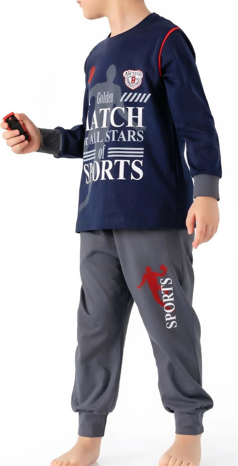 Pizhama për fëmijë Jumeon, 002-000705, ngjyrë e kaltër e errët