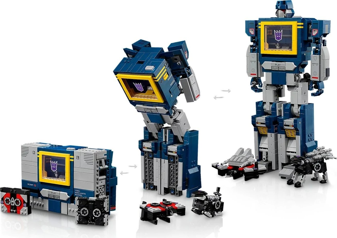 Set LEGO ICONS Transformers Soundwave 10358, për të rritur, 1508 pjesë