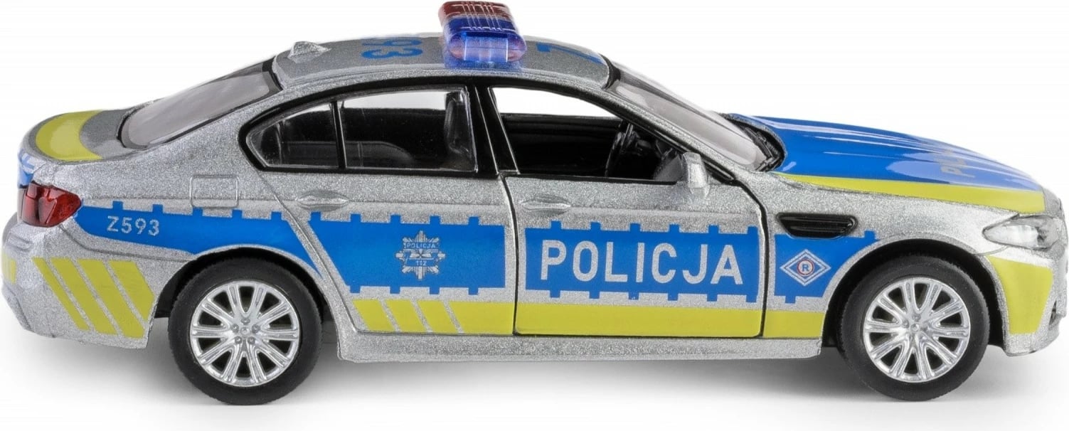 Makine lodër policie Daffi BMW M5, 1:43, metal/plastik, argjendtë
