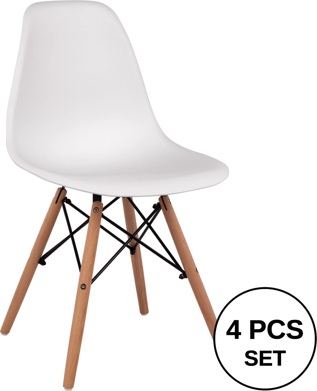 Set Karrige  FH8460.01 46x50x82 cm, 4 copë, të bardha