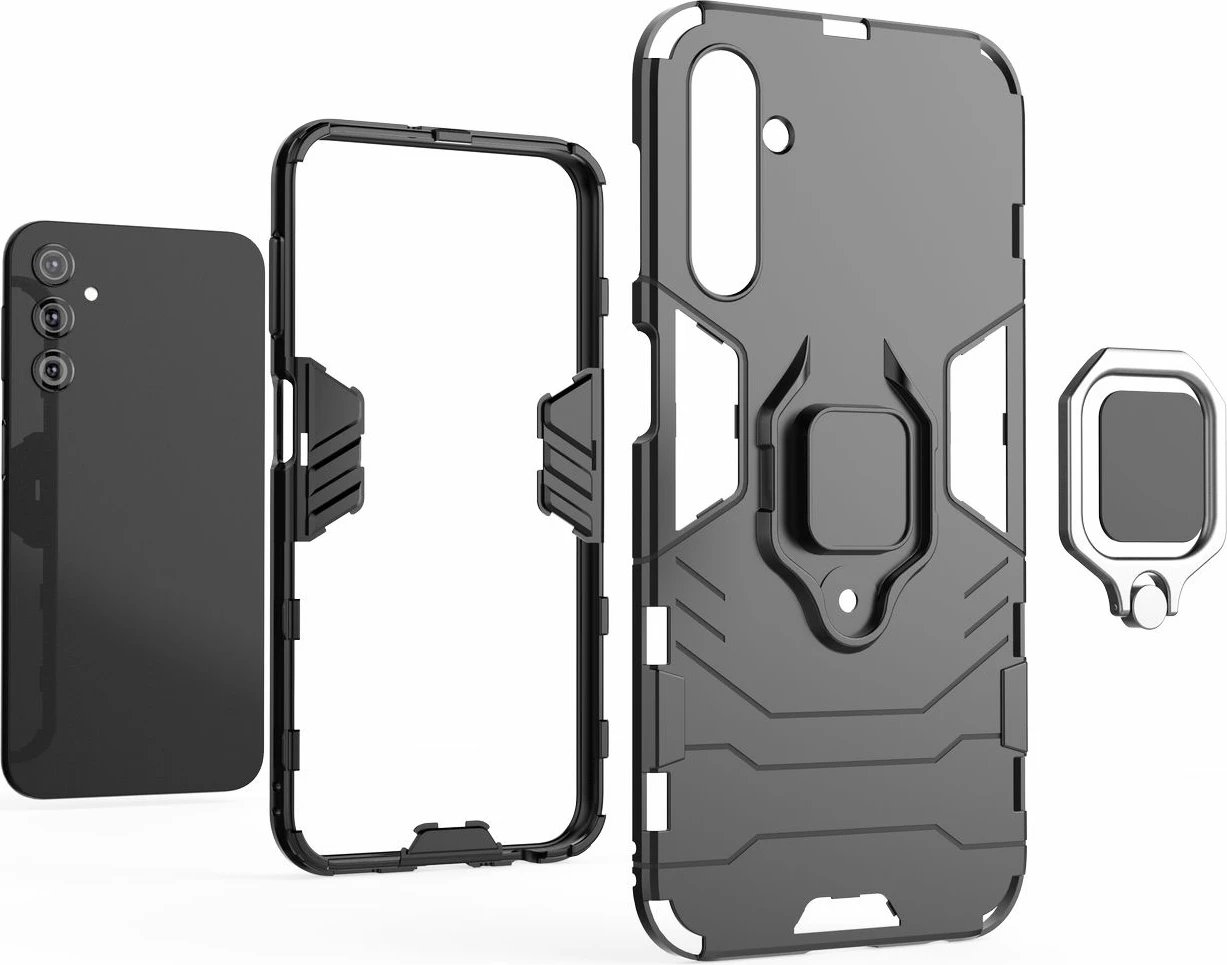 Mbështjellës Hurtel Ring Armor për Samsung Galaxy A24 4G, me unazë, i zi Mbështjellës Hurtel Ring Armor për Samsung Galaxy A24 4G, me unazë, i zi