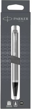 Stilolaps PARKER IM Brushed Metal C.C. M, çelik inox, ngjyrë e zezë