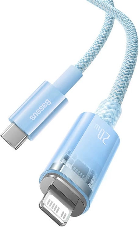 Kabllo karikimi i shpejtë Baseus Explorer Series, USB-C në Lightning, 1m, 20W, Blu