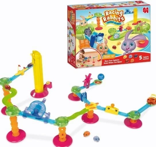 Set ndërtimi lodrash Tm Toys Deluxe Racing Rabbits, 5 lepuj, plastikë, shumëngjyrësh