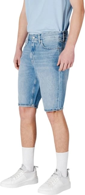 Bermuda Calvin Klein Jeans për meshkuj, e kaltër e çelët