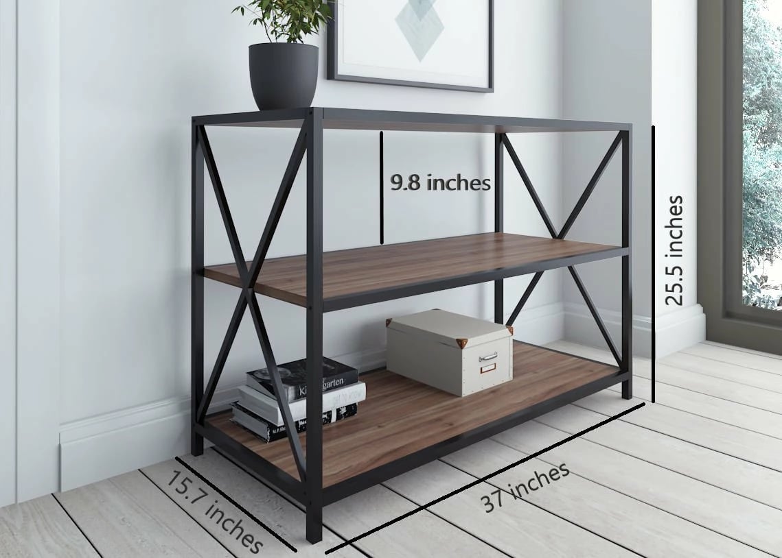 Bufe Skye Decor, ngjyrë arre, e zezë