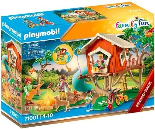 Set lodrash Playmobil Family Fun 71001, shtëpi në pemë me rrëshqitëse dhe figura, 101 pjesë