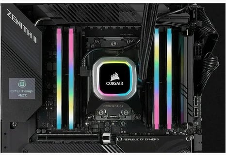 RAM Memorje Corsair Vengeance RGB 64GB (4x16GB) DDR4 3200MHz, e zezë