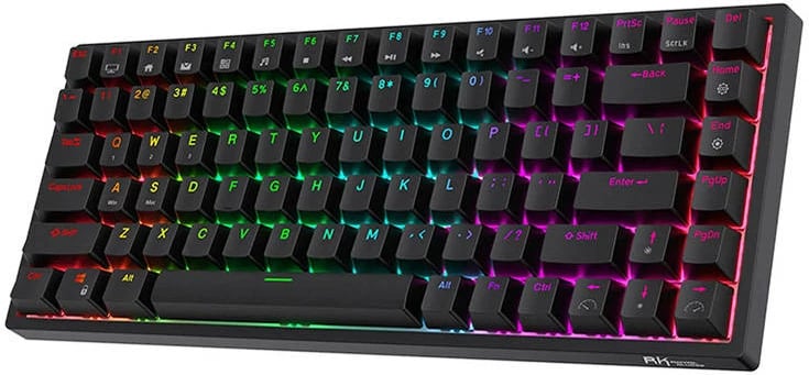 Tastierë mekanike Royal Kludge RK84, RGB, Red switch, e zezë
