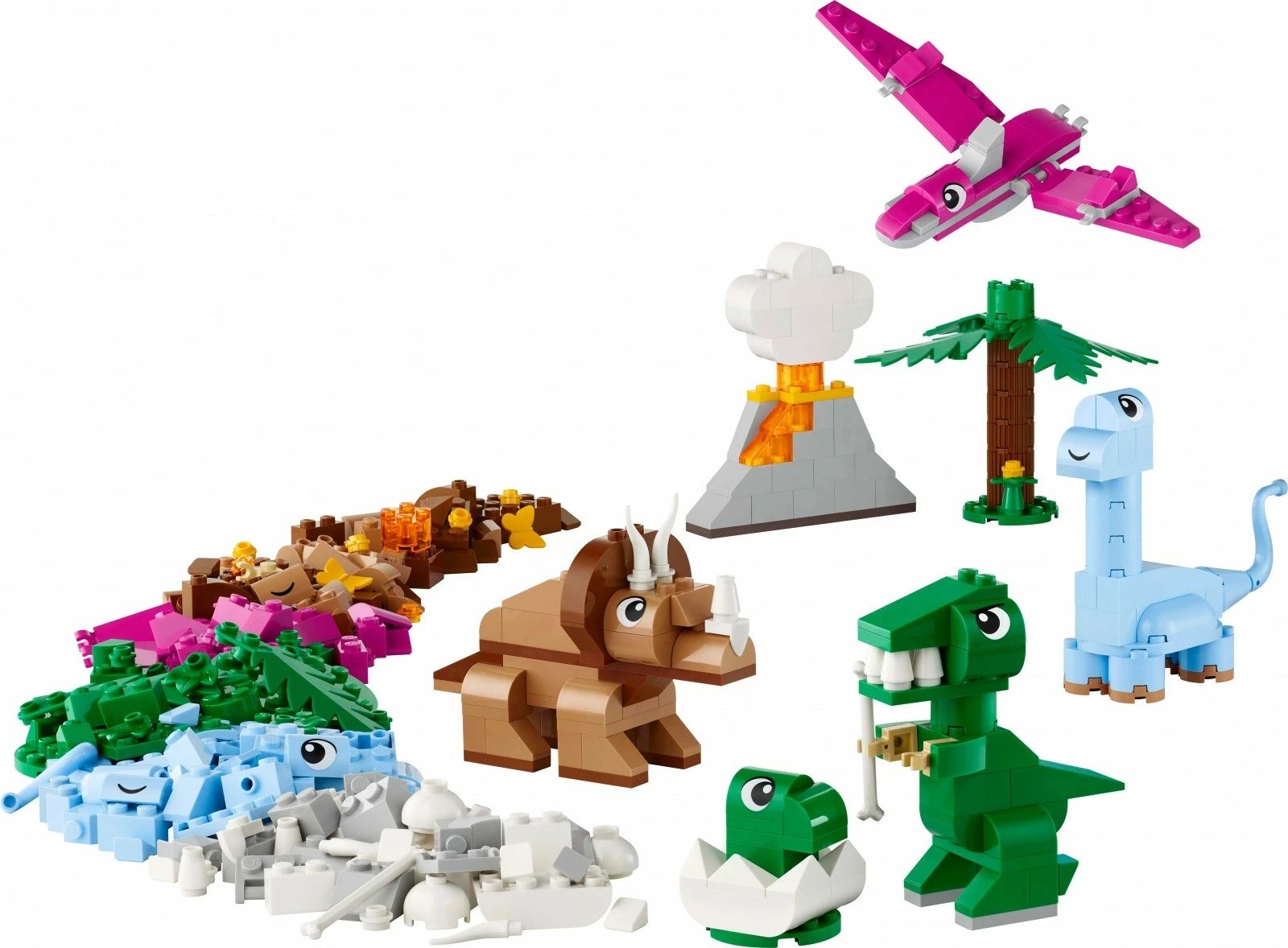 Set LEGO Classic Creative Dinosaurs 11041, 450 pjesë, plastikë, shumëngjyrëshe Set LEGO Classic Creative Dinosaurs 11041, 450 pjesë, plastikë, shumëngjyrëshe