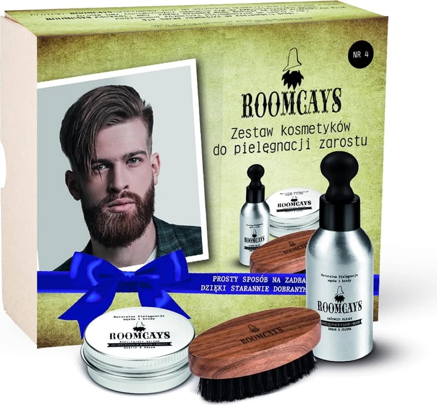 Set për mjekër ROOMCAYS Set #4 për burra, 3 pjesë