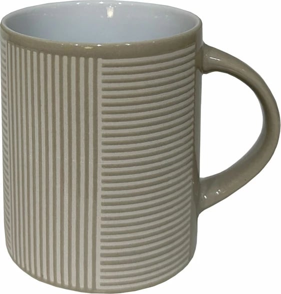 Filxhan Lines, ngjyrë bezhë-bardhë, 8x8x10, qeramikë Filxhan Lines, ngjyrë bezhë-bardhë, 8x8x10, qeramikë