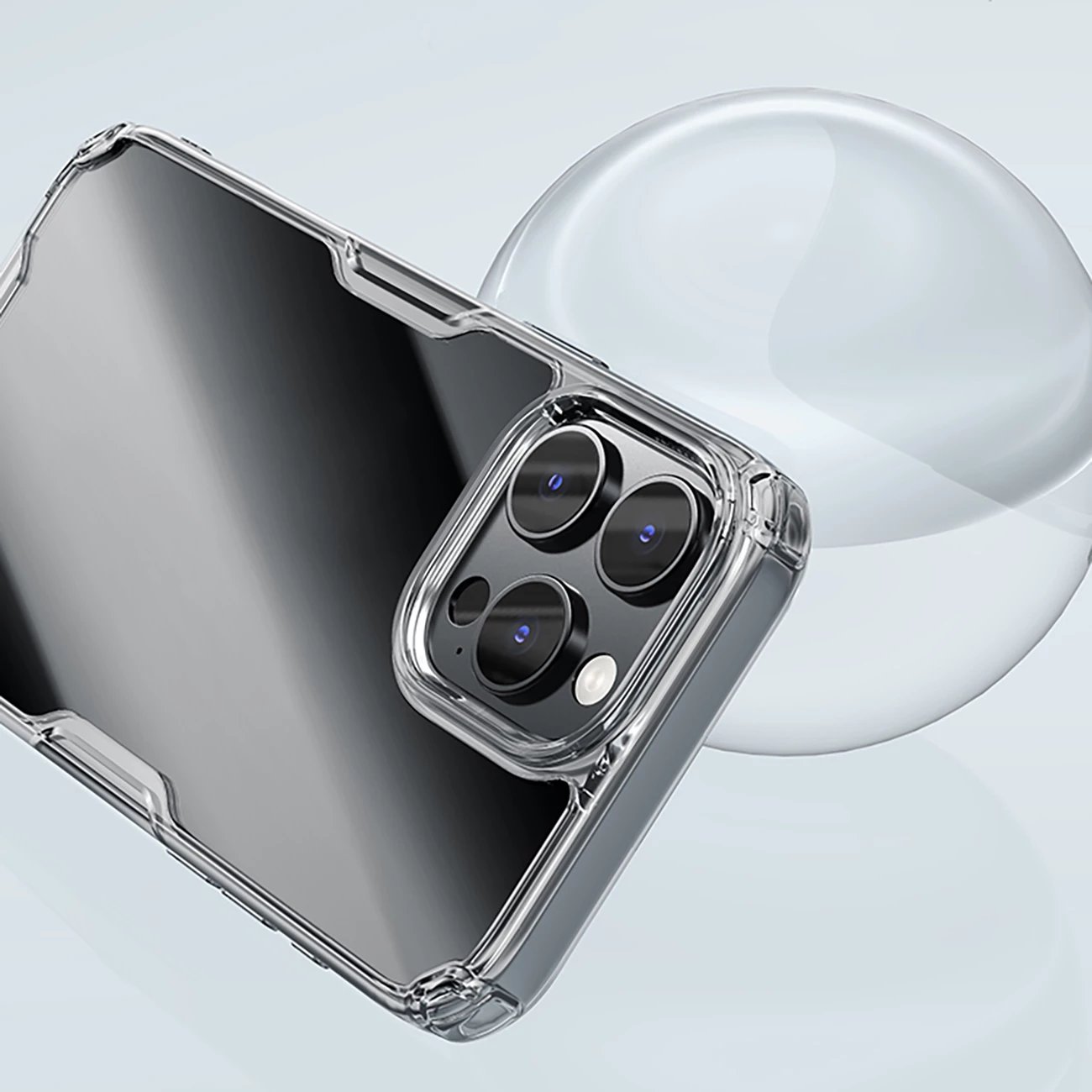 Mbështjellës Nillkin Nature Pro për iPhone 16 Pro, transparent dhe bardhë