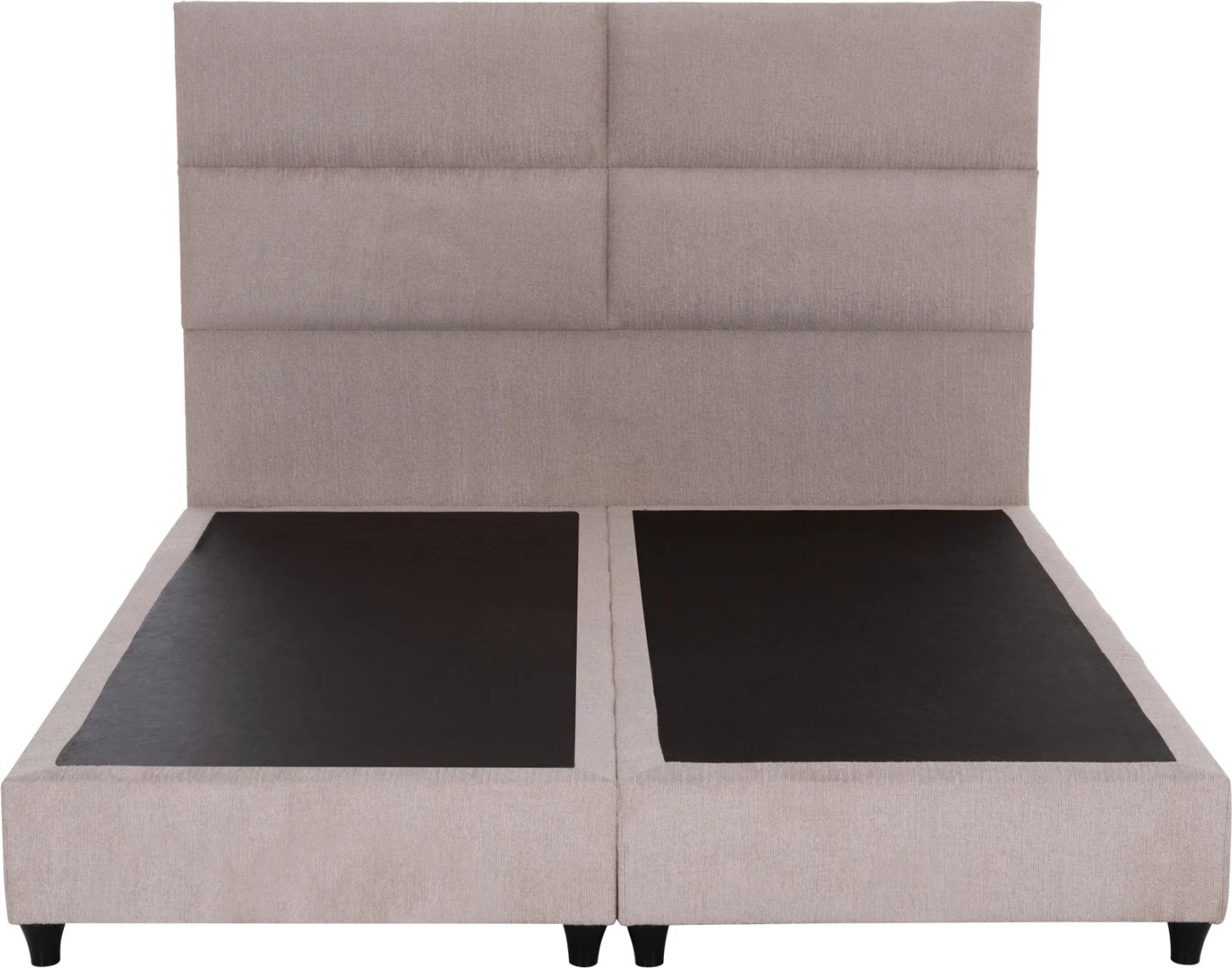 Krevat dopio MILO, material stof bezhë, për dyshek 160x200cm