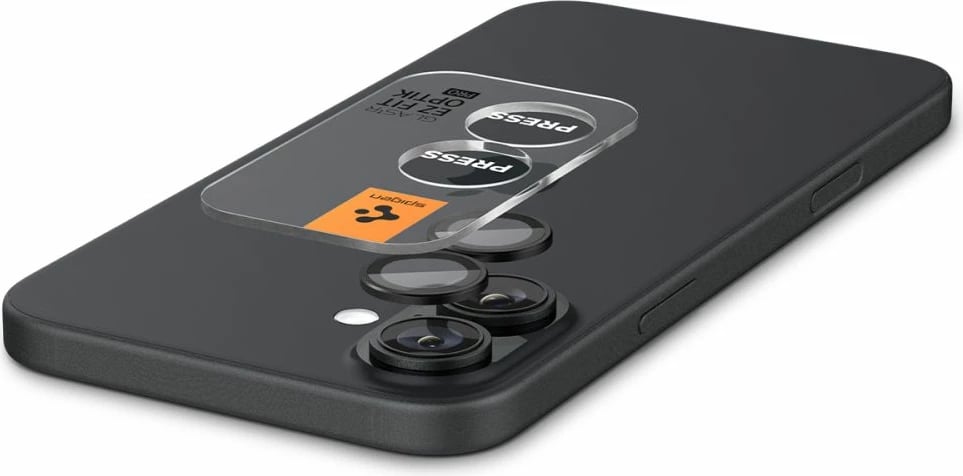 Mbrojtës xhami për kamerë Spigen Glass tR EZ Fit Optik Pro për iPhone 16 Plus, 2 copë, Zi