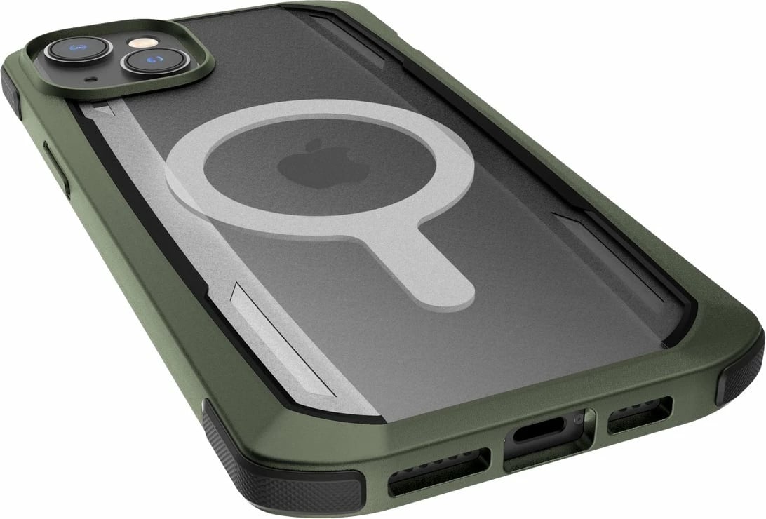 Mbështjellës Raptic X-Doria Secure built për iPhone 14 Pro, me MagSafe, i gjelbër
