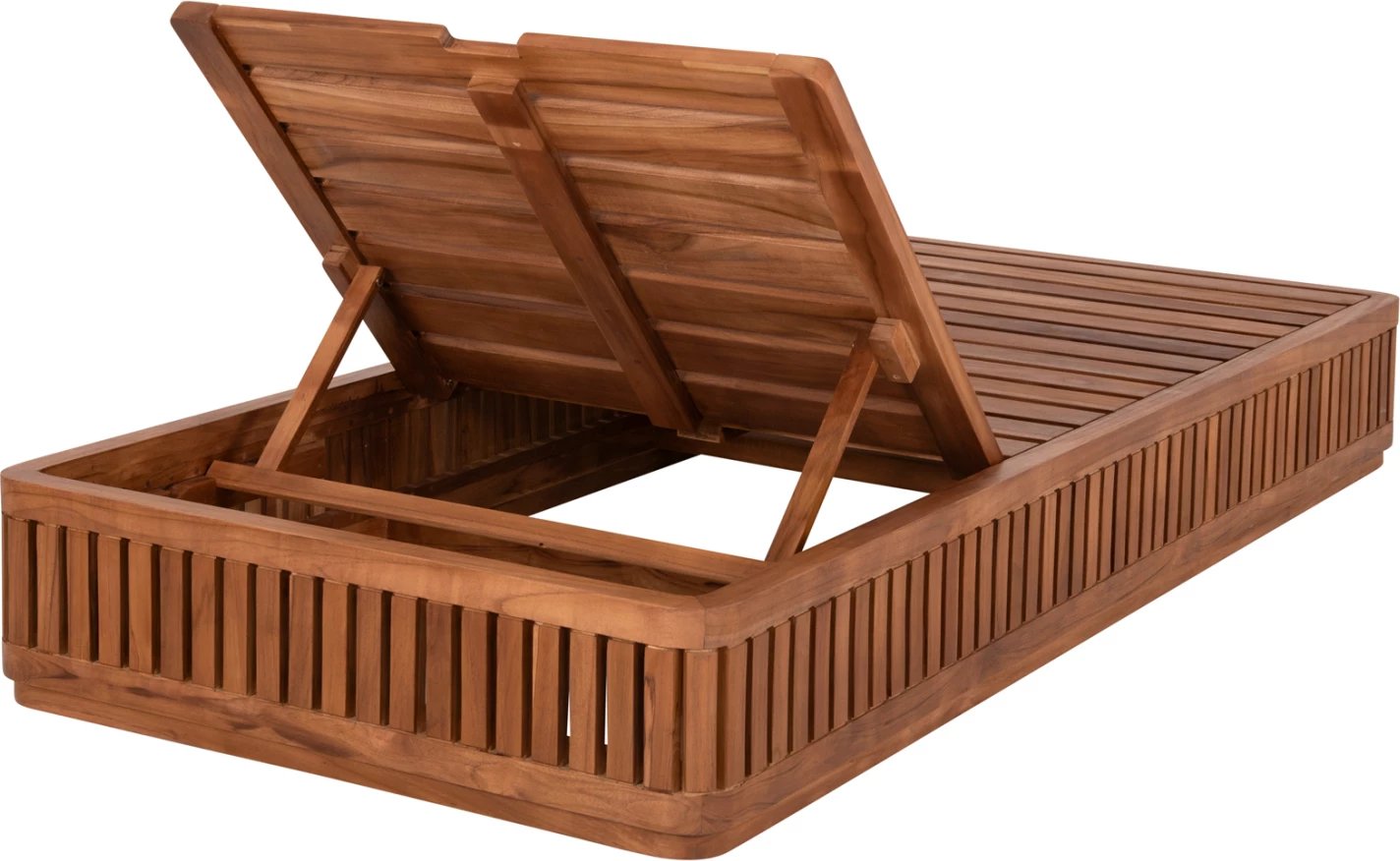 Shezlong VERNON, dru tik natyral, pa jastëk, 200x80x25cm
