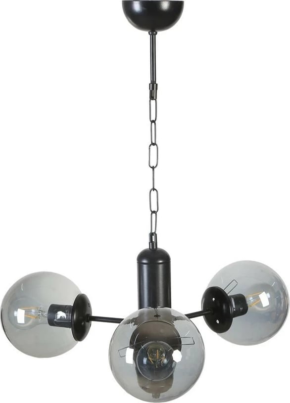 Llambë tavani Opviq, 8785-3, ngjyrë e zezë dhe fume, 40x70cm