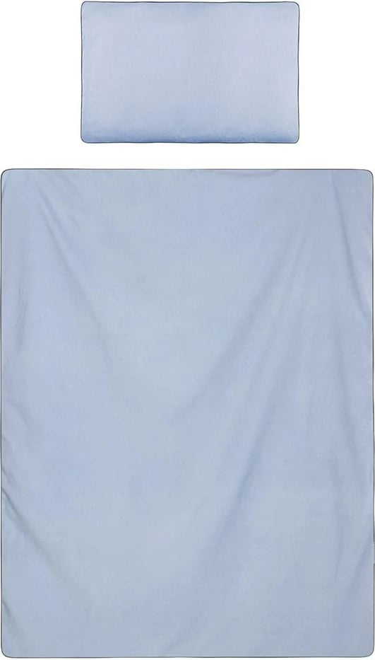 komplet shtroje krevat-bebeje, Belisima, Palermo, 3 copë, 100% pambuk, 90x120 cm (mbulesë), 40x60 cm (jastëk), çarçaf 180 cm, blu