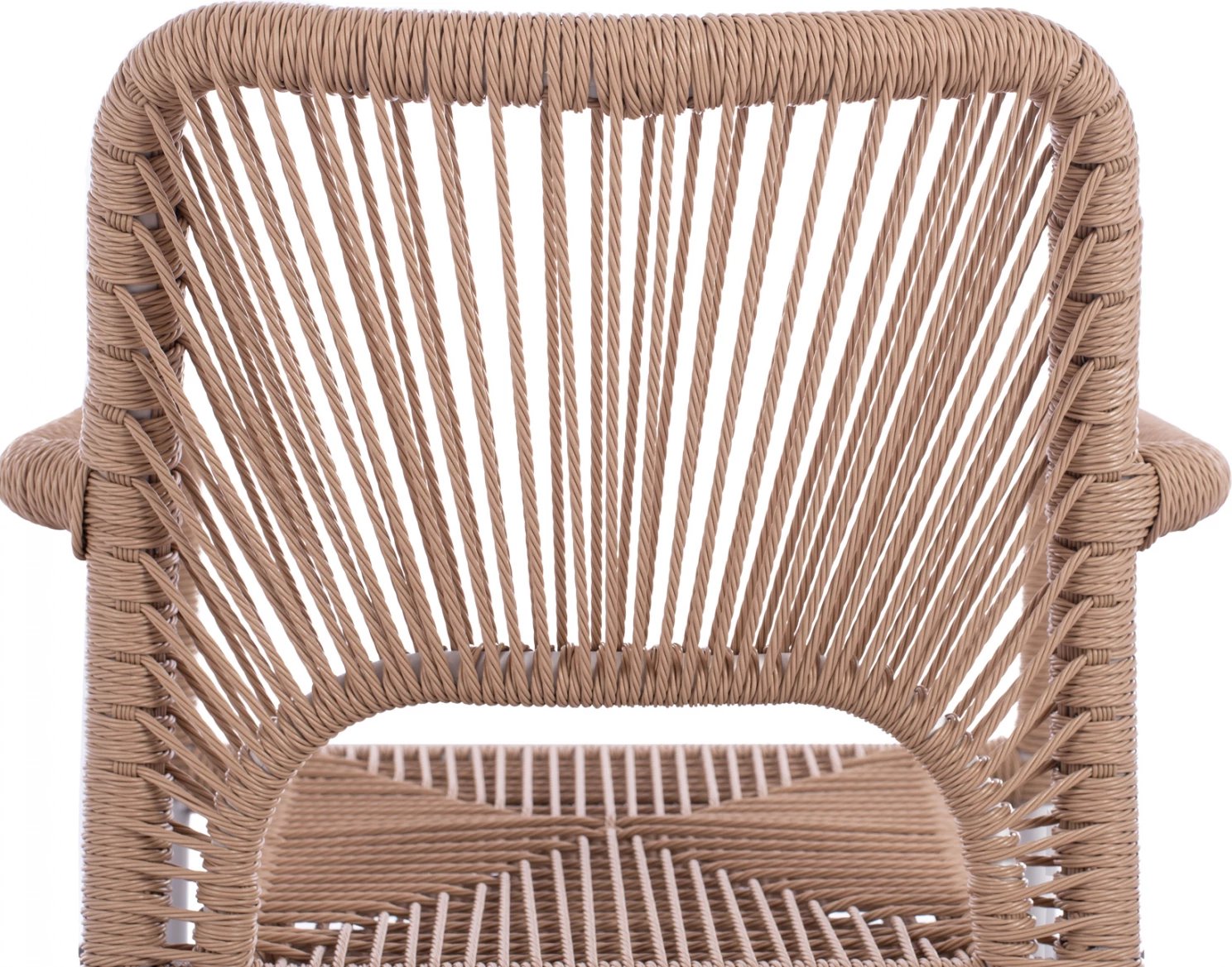 Karrige alumini e bardhë me litar PE bezhë FH5771.01 55Χ63Χ82 cm