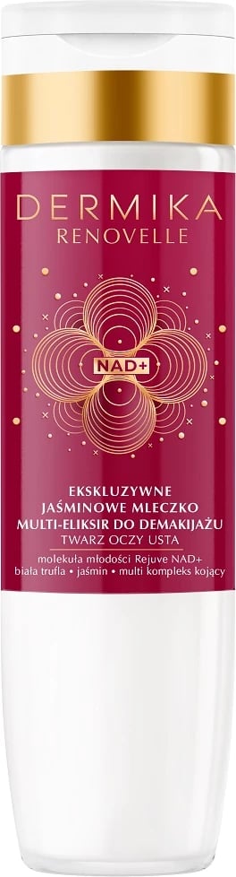 Qumësht për heqje grim Dermika Renovelle Exclusive Jasmine Milk Multi-Elixir për femra, 200ml