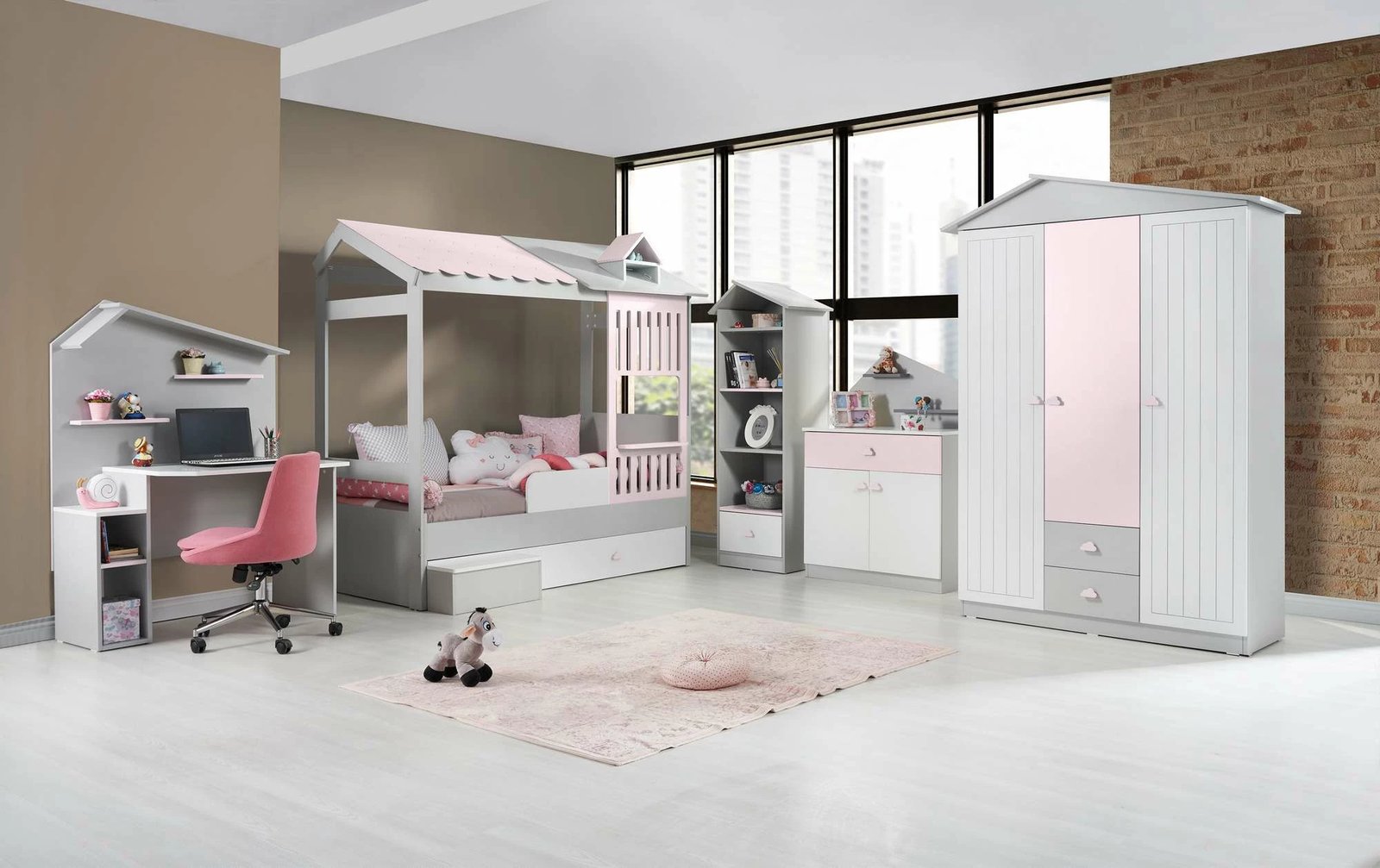 Komodë Skye Decor, Ayder, rozë-gri