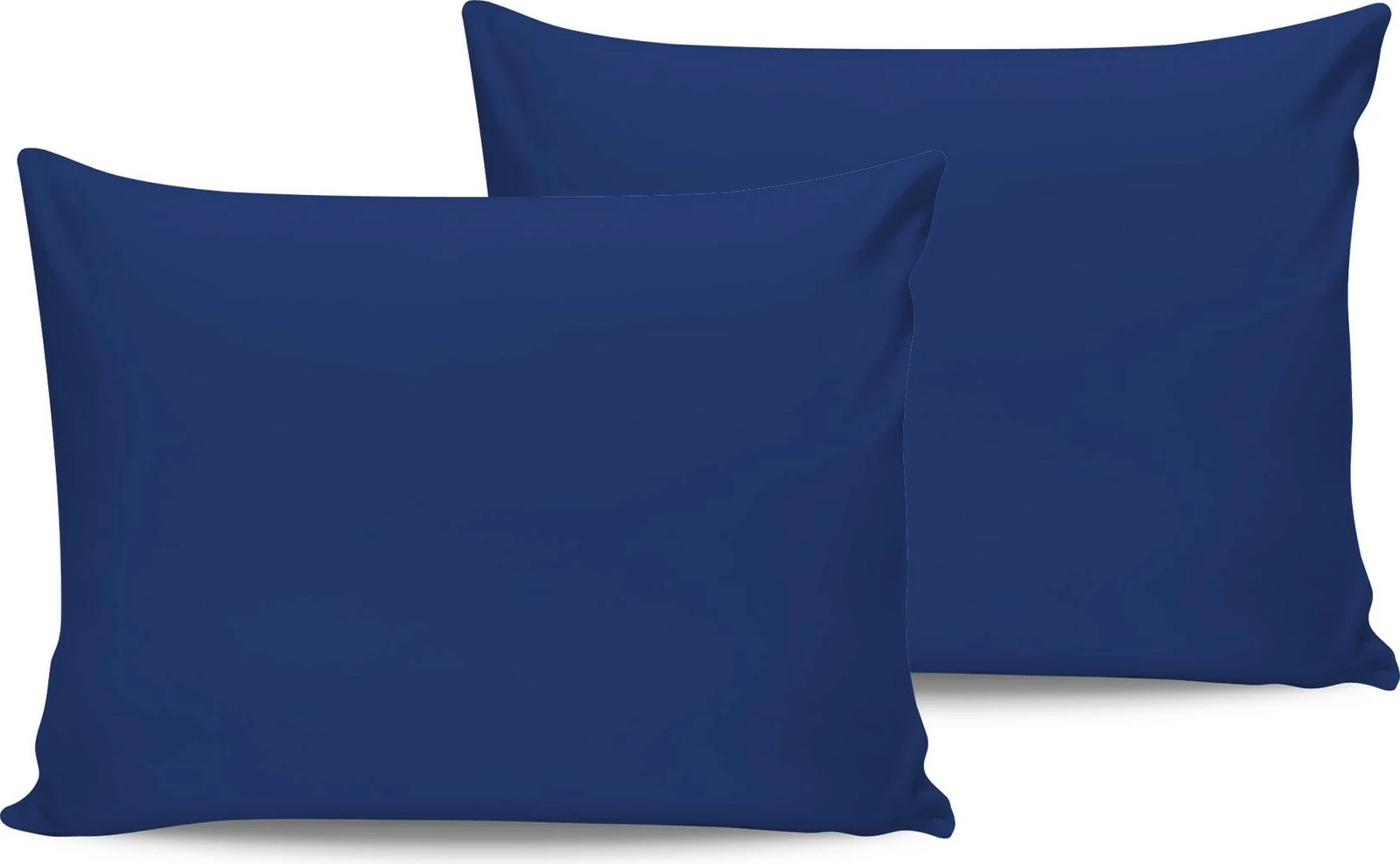 Set jastëkësh sateni (2 copë), ngjyrë e kaltër e errët, L'essentiel