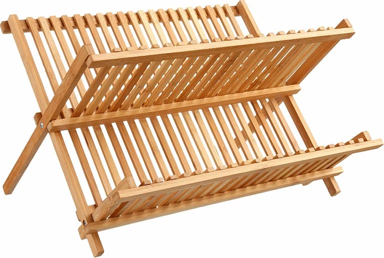 Raft për enë Labon bambu natyrale 42.5x33.5x25.5cm