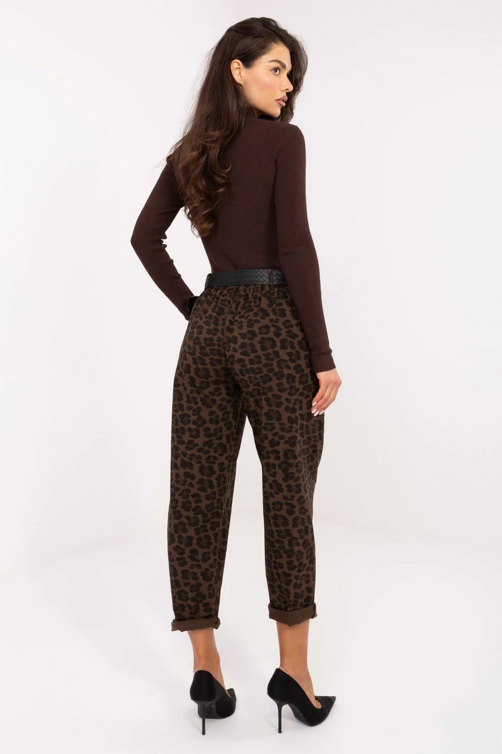 Pantallona femra Italy Moda 218430, kafe