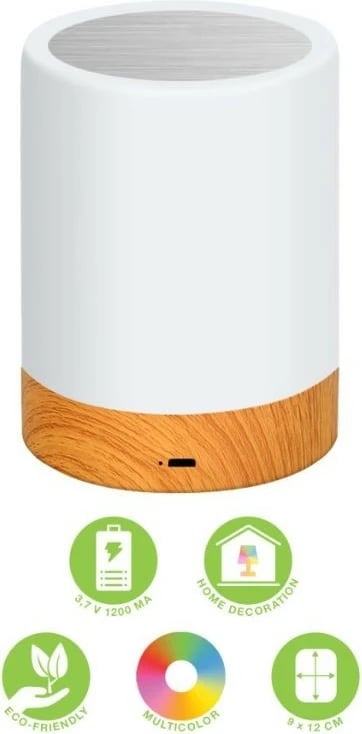 Llambë nate Techly I-LED TOUCH, LED, 12 cm, e bardhë, shumëngjyrëshe, USB Llambë nate Techly I-LED TOUCH, LED, 12 cm, e bardhë, shumëngjyrëshe, USB