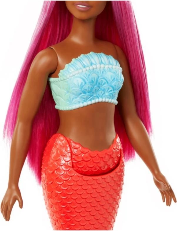Kukull Barbie Mermaid Mattel HRR04, portokalli