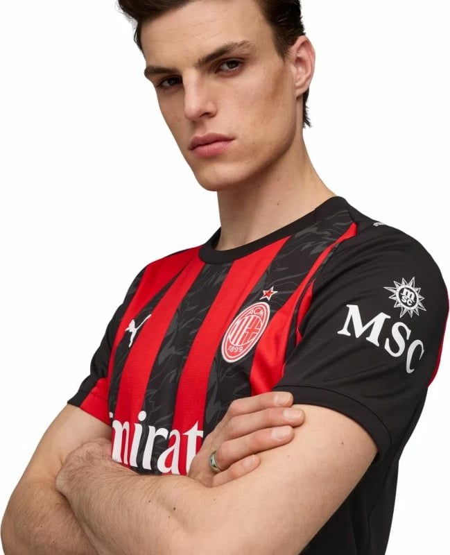 Fanellë futbolli për meshkuj Puma AC Milan, e zezë/e kuqe