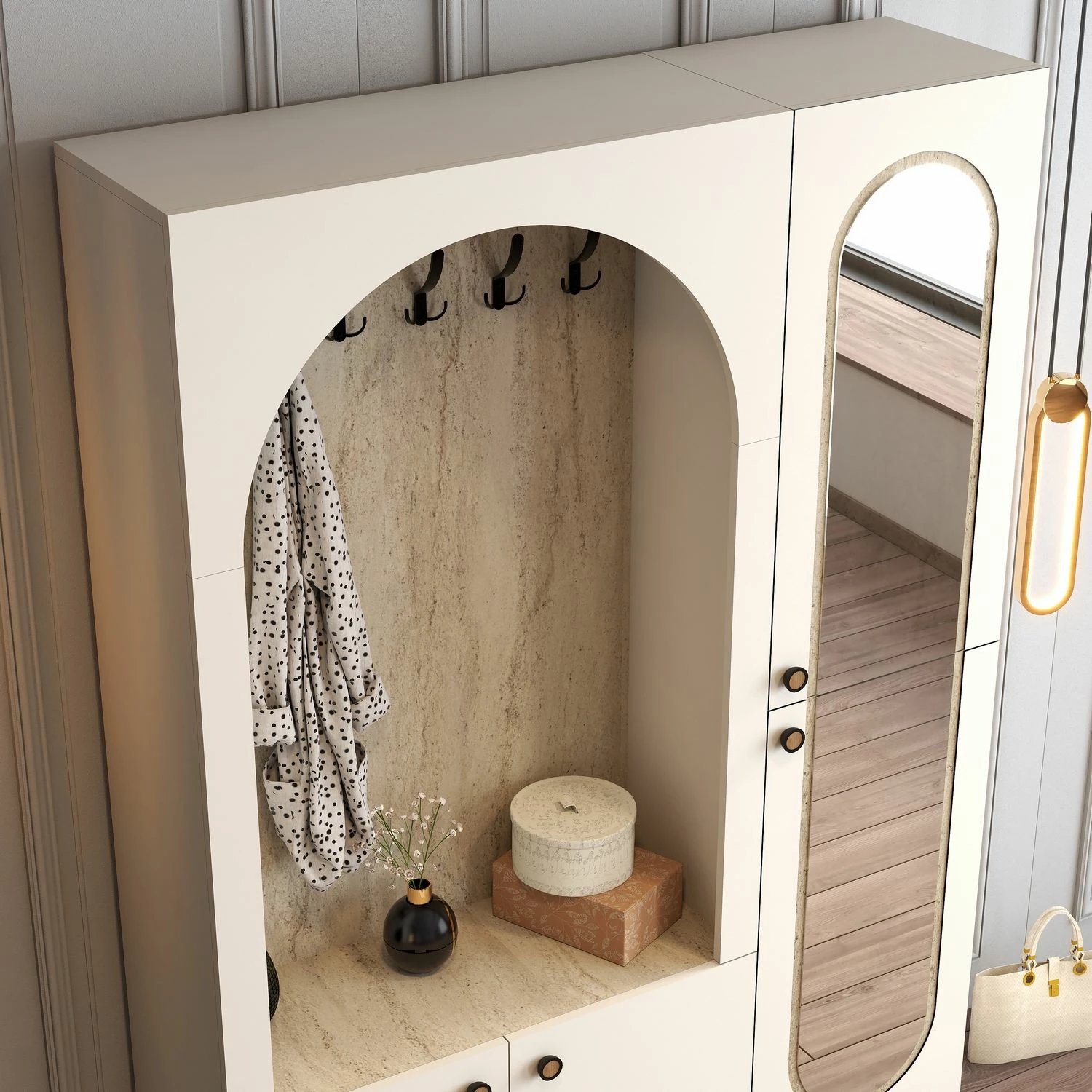 Stendë për korridor Skye Decor, Palermo Km, krem-travertin