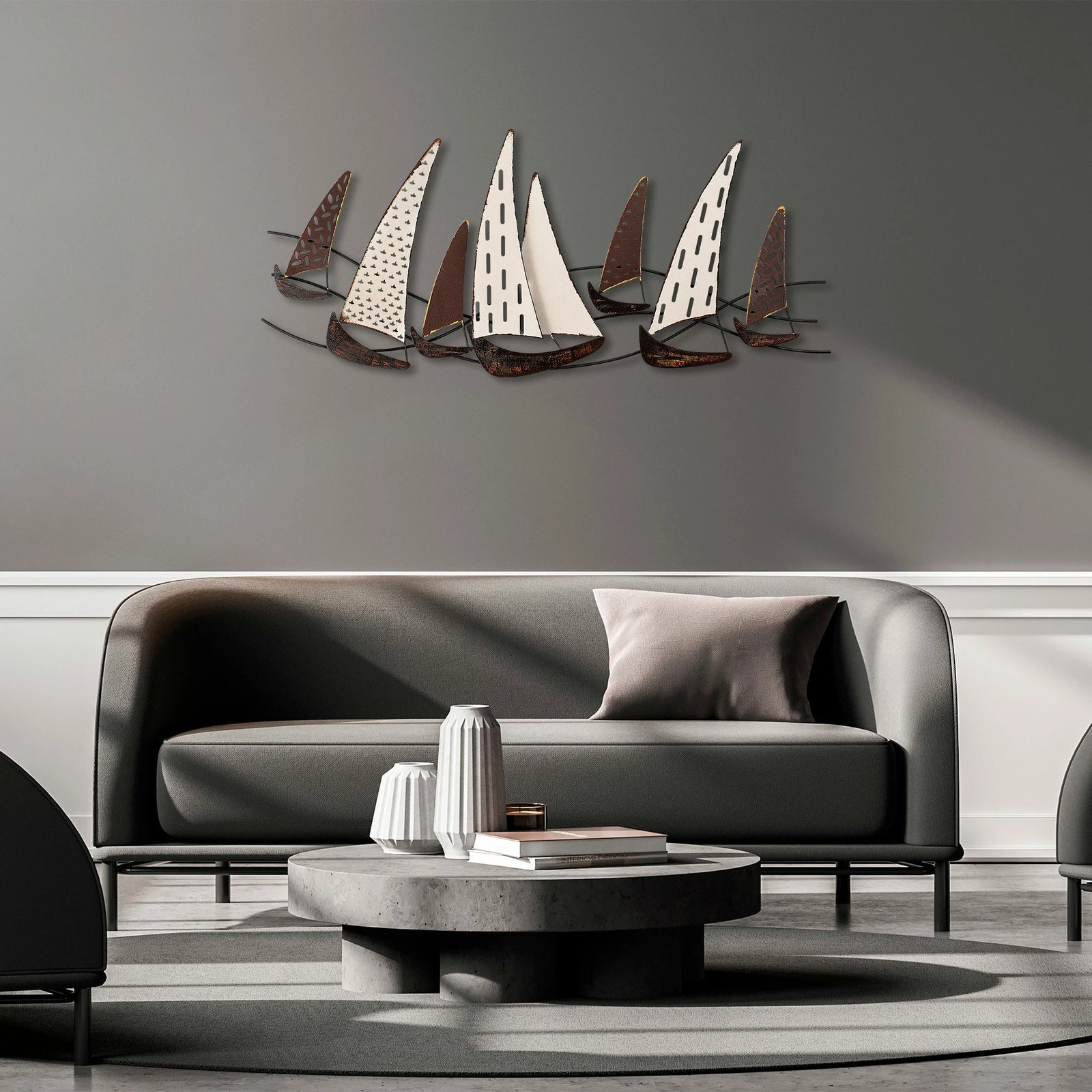 Aksesor dekorativ metalik për mur Wallity, Uskuna