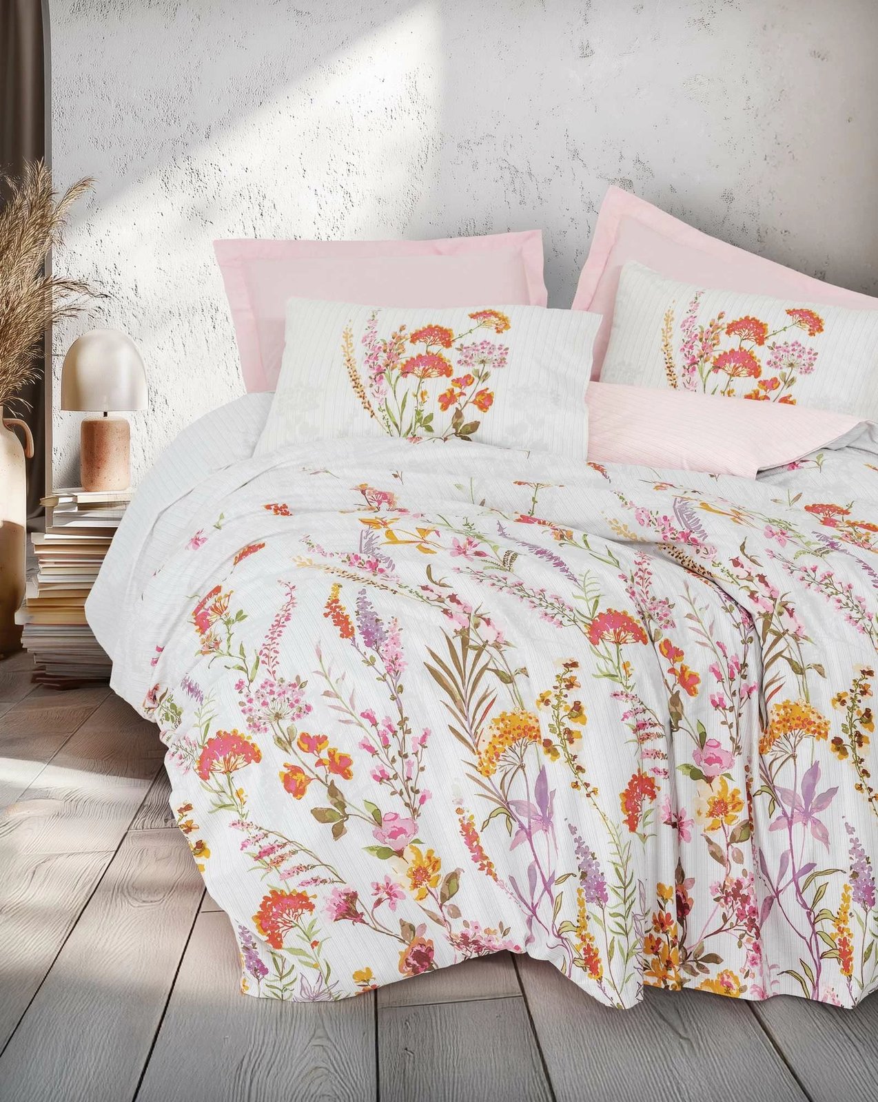 Set mbulesë për jorgan një-personësh, L'essentiel, ngjyrë rozë, Lilura