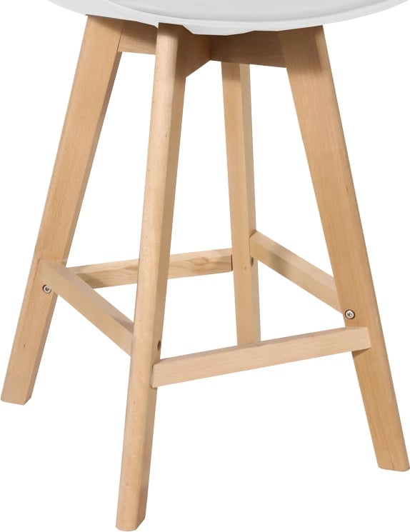 Karrige për bar Gaston, ngjyrë e bardhë- natyrale, 48.5x56x104cm