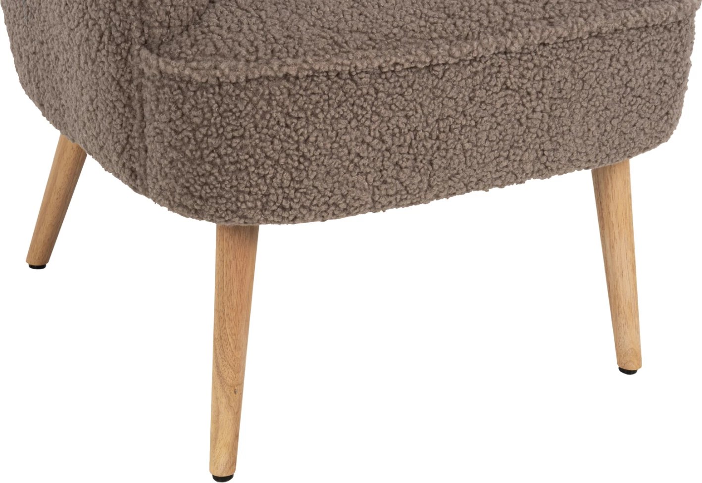 Fotelje MYLIE FH8394.25, pëlhurë boucle, ngjyrë kafe e çelur, 67x75x93H cm