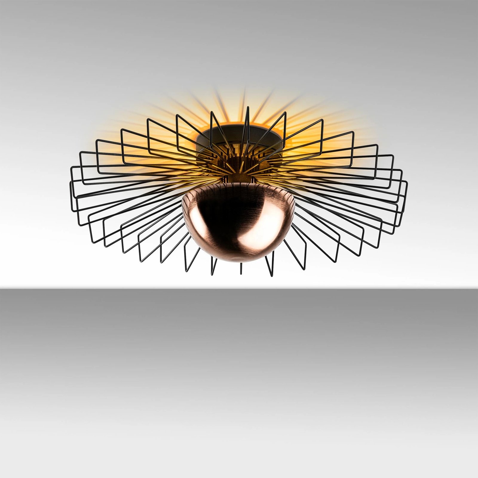 Llambë tavani Opviq Kaya, 15225-L, metal i zi, 60x60x24cm