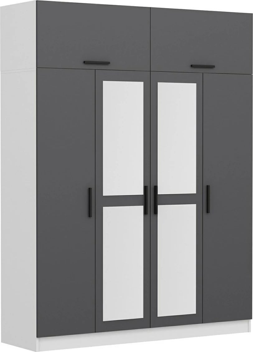 Dollap për dhomë gjumi, ngjyrë antracit, Skye Decor - 5156