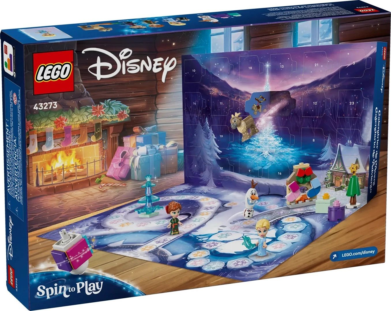 Kalendar adventi LEGO Disney 43273, 231 pjesë, 4 minifigura, Frozen