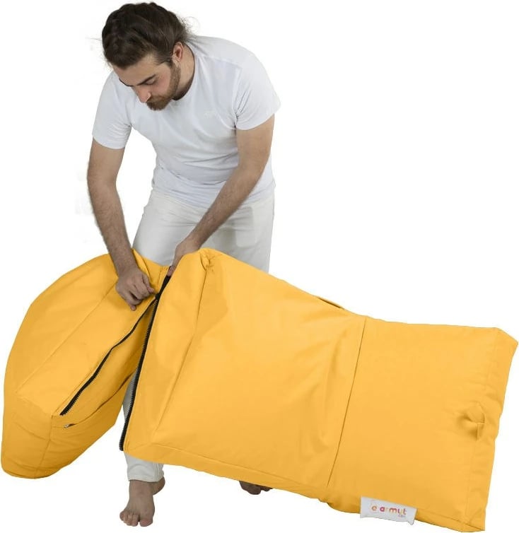 Puf për kopsht, divan Siesta, ngjyrë e verdhë