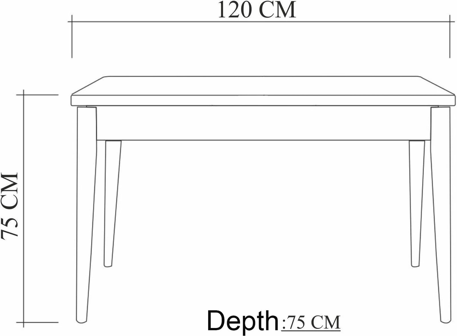 Tavolinë ngrënieje Skye Decor, ngjyrë e bardhë, Costa Masa