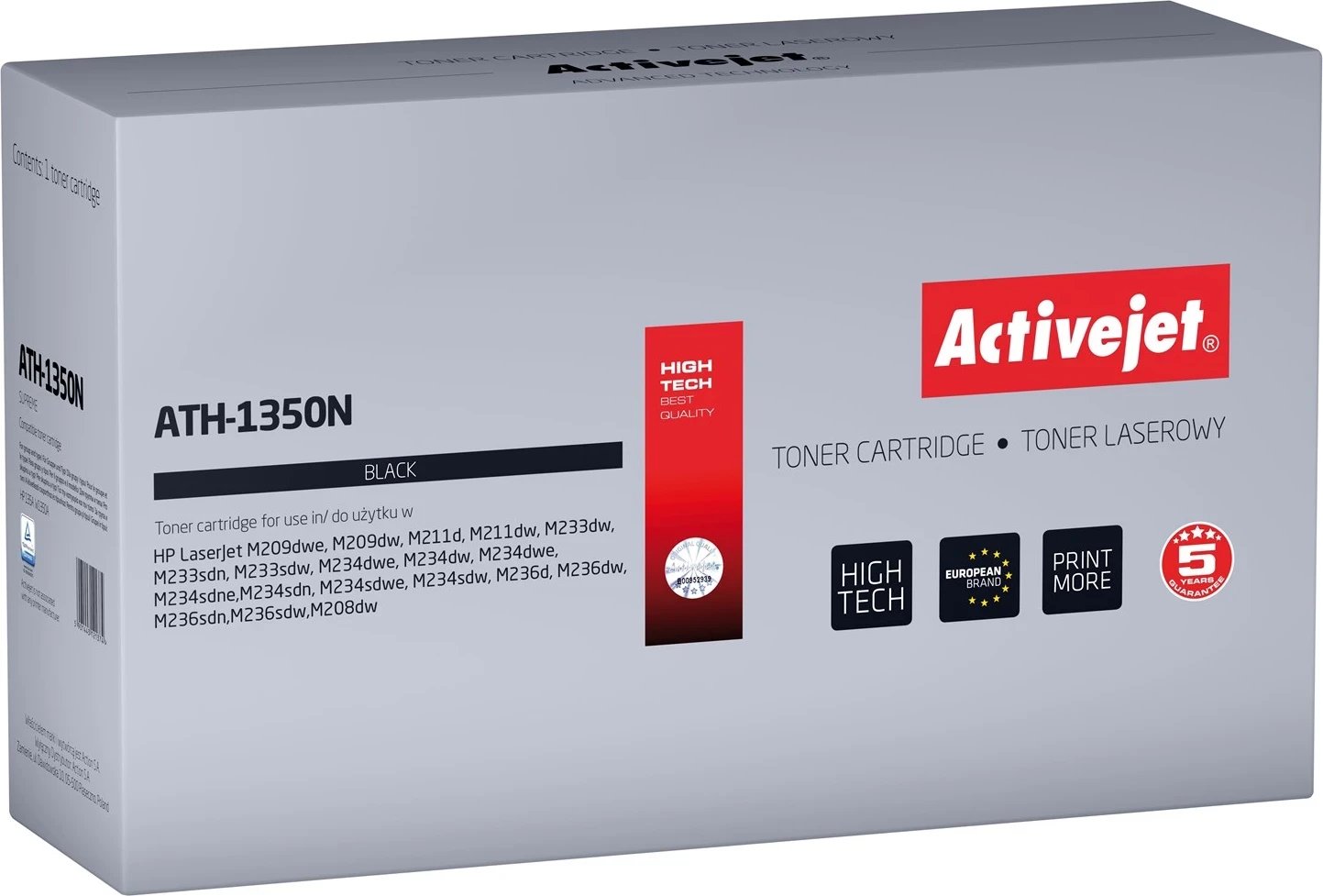 Toner Activejet ATS-1350N, zëvendësim HP W1350A, Supreme, 1100 faqe, e zezë