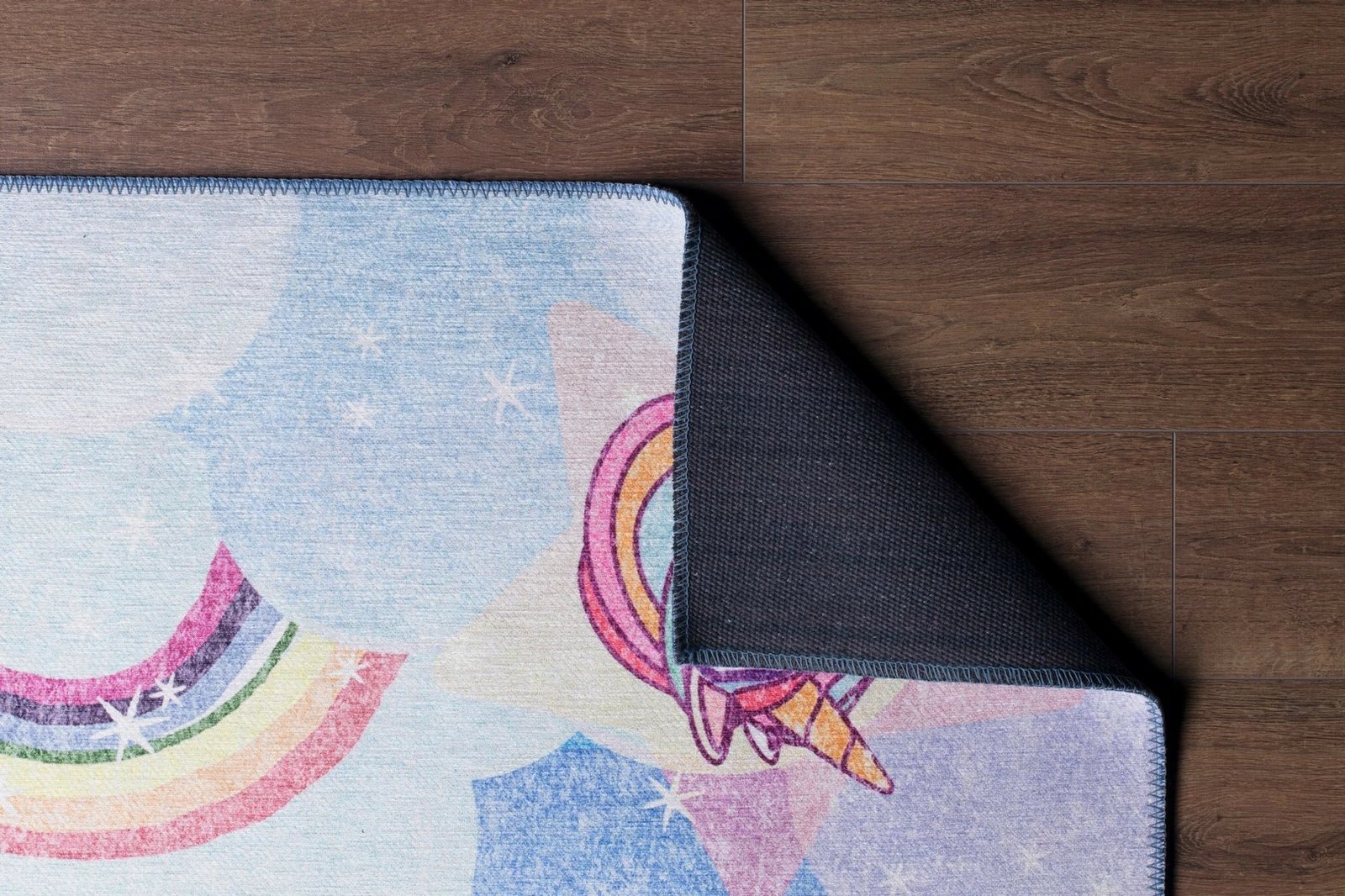 Qilim (210 x 310) Conceptum Hypnose, chenille i hollë, ngjyrë blu AL 108