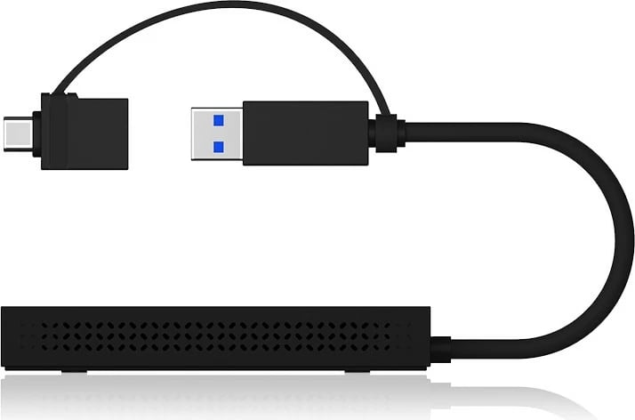 Splitter HDMI ICY BOX IB-SPL1029AC, USB në 2x HDMI, 4K, i zi