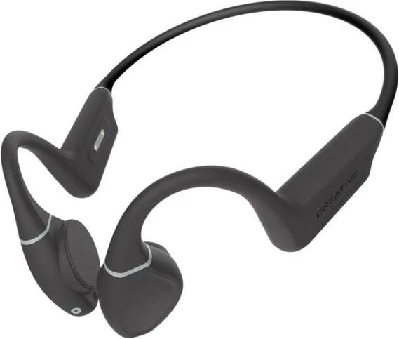 Kufje Creative Outlier Free Plus, bone conduction, Bluetooth 5.3, të zeza
