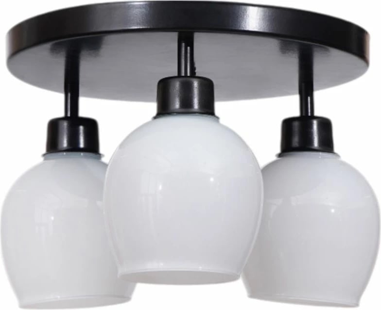 Llambadar Opviq, 9019-3, metal e qelq, bardhë/zi