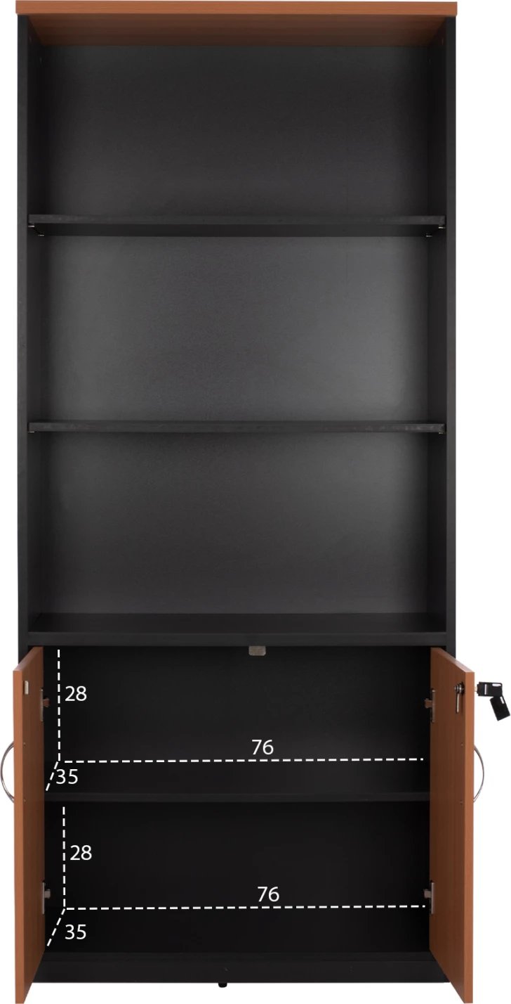 Raft profesional për zyre, ngjyrë lisi, FH2014.01, me 2 dyer, 80Χ40Χ180